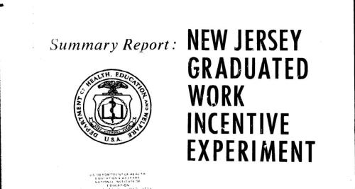 NJ Graduated Work Incentive Experiment